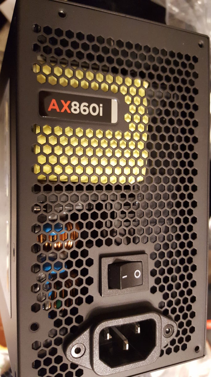 Interior de fonte de alimentação