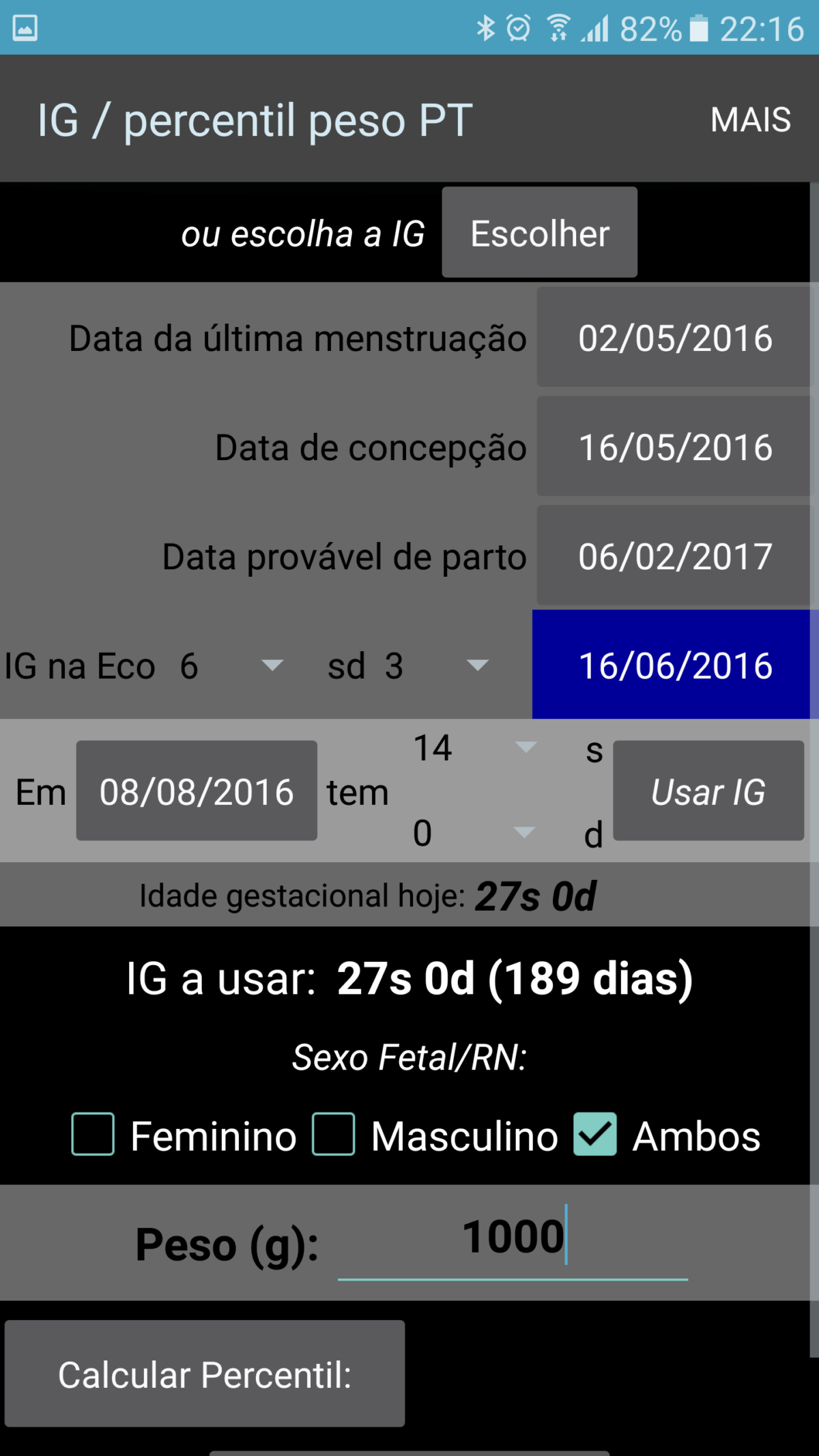 Screenshot da aplicação