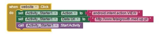 Layout da aplicação na thunkable